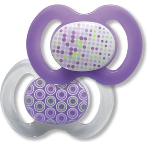 Baby-Nova Бебешка силиконова залъгалка Baby Nova - Лилава, 2 броя (27260) - baby