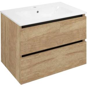 SAPHO Ezara - Шкаф за мивка, 70x46x52 см, 2 чекмеджета, дъб Alabama EZ701-2222 (EZ701-2222)