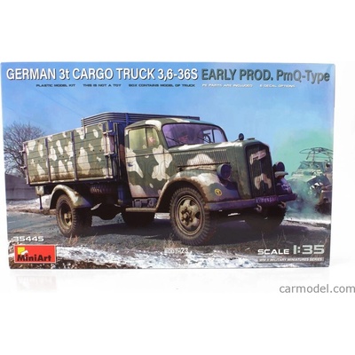 Miniart Opel Blitz Pmq Type German 3t Cargo Military Truck 1952 1:35