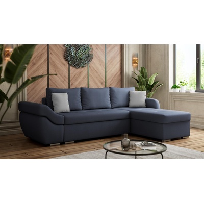 Холна гарнитура Генуа тъмносин със сребристо