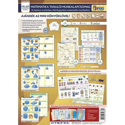 Učebná pomôcka, 5 pracovných listov, 1 podložka, fixka, STIEFEL "Matematika felsősöknek/Matematika pre V.-IX.", MJ
