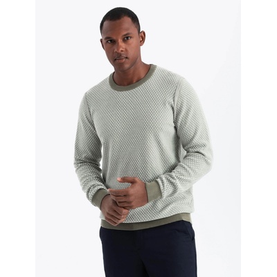 Ombre Clothing Мъжки плетен пуловер Омбре облекло Ombre Clothing | Zelen | МЪЖЕ | L