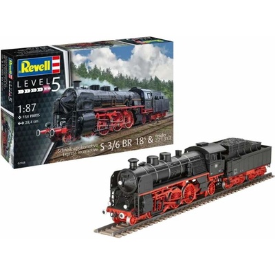 lokomotiva Express locomotive S3/6 BR18 5 with Tender 2‘2’T Revell 02168 1:87