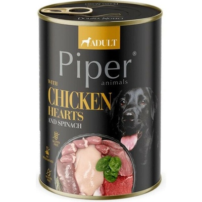 Piper Adult kuracie srdce a špenát 400 g