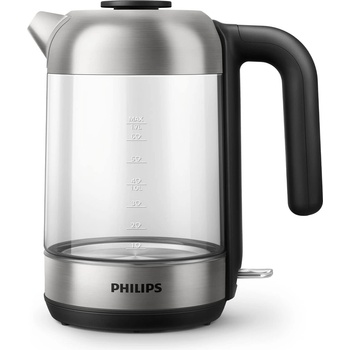 Philips 5000 Series Kettle - 1.7L, Blue Sensor Light, 360° Base, Micro Strainer Filter, Flat Heating Element, Removable Lid, Fast Boiling, Energy Saving, Safe Design (HD9339/80)
