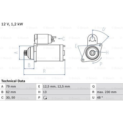 BOSCH Startér 0986029120