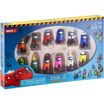 Image 1 of PMI Комплект мини фигури P. M. I. Games: Among Us - Crewmates, 3D Stampers (Deluxe Box) (Series 2), 12 бр. , ассортимент (074512)