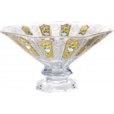 Bohemia Crystal Broušená mísa na ovoce Stella zlacená 330 mm