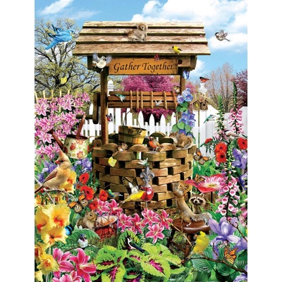 Sunsout Birds at the Wishing Well 1000 dielov