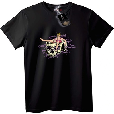NOONEBRAND Тениска Skull красавец на плажа - 2XL, Black