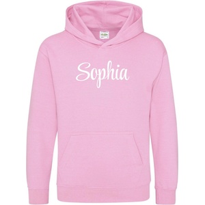 AWD Детски суичър AWD Unisex Kids Cotton Long Sleeve Pull Over Hoodie - Baby Pink