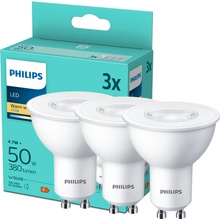 Philips žárovka LED 4,7 W, GU10, teplá bílá, 3 ks