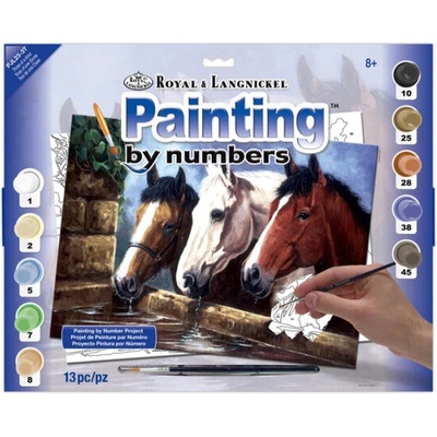 Royal & Langnickel Malování podle čísel 30 x 40 cm Koňské hlavy