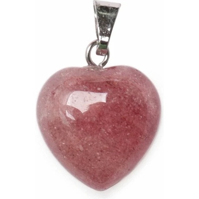 Nefertitis Křišťál jahodový přívěsek Srdíčko NF28325