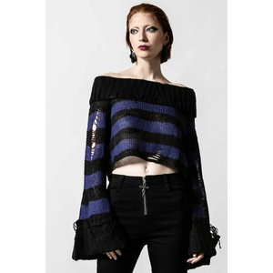 KILLSTAR Дамски пуловер KILLSTAR - Ether Knit - Black / Midnight - KSRA004138