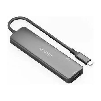 AISENS USB извод Aisens USB-C DOCK 6 EN 1 Сив