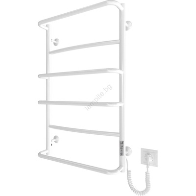 Mario Radiators Радиатор за баня тип стълба LUX 105W/230V 81x52 cm неръждаема стомана/бял, десен (MR0100)