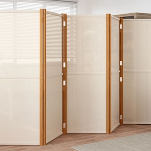 vidaXL Параван за стая, 6 панела, кремавобял, 420x180 cм (319186)