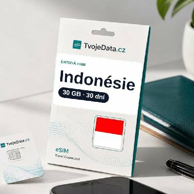 eSIM Indonésie 30 GB / 29 dní