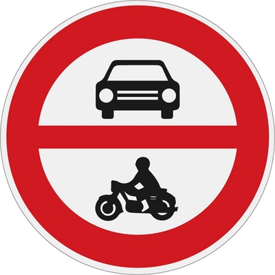 Dopravní značka B11 Zákaz vjezdu všech motorových vozidel