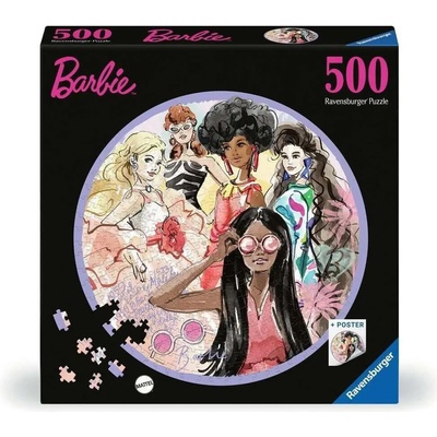 Ravensburger Barbie Globálna módna ikona 1959 okrúhla verzia 500 dielov