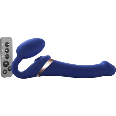 Strap-On-Me Vibrating Bendable Strap-On Purple L Vibračný Pripínací Penis