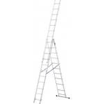  Стълба алуминиева 3x11 стъпала 150кг Multisystem 7м (3513662)