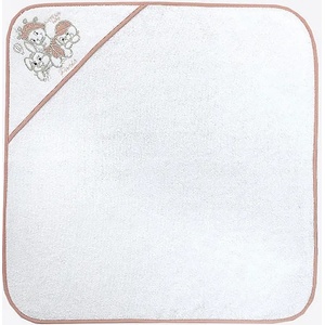 Bambino Casa Хавлия с качулка Bambino Casa - Paris, Bianco Rosa, 75 х 75 cm (3218) - baby