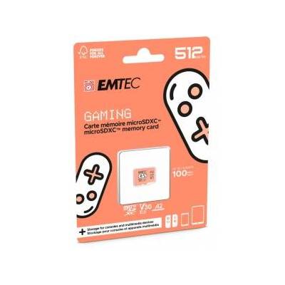 Gaming MicroSDXC Card 512GB Class 10 UHS-I/U3 A2 V30 (ECMSDM512GXCU3G)