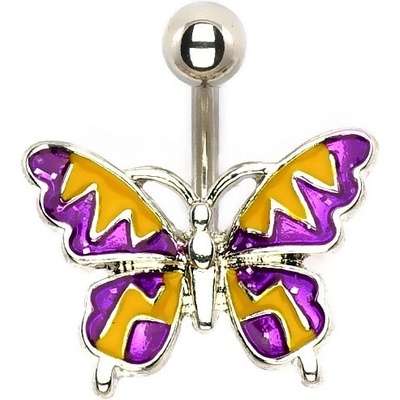 Šperky eshop ocelový piercing letní motýl I9.25