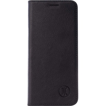 JT BERLIN BookCase Tegel Case - хоризонтален кожен (естествена кожа) калъф тип портфейл за iPhone 11 Pro Max (черен)