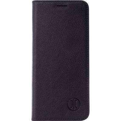JT BERLIN BookCase Tegel Case - хоризонтален кожен (естествена кожа) калъф тип портфейл за iPhone 11 Pro Max (черен)