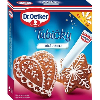 Dr. Oetker Tubičky na zdobení bílé 4 ks 76g