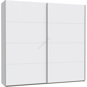 Forte Гардероб с огледало KARO 220x210 см бял (FR0089)