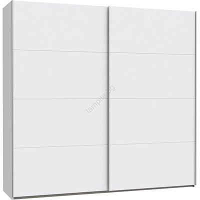 Forte Гардероб с огледало KARO 220x210 см бял (FR0089)