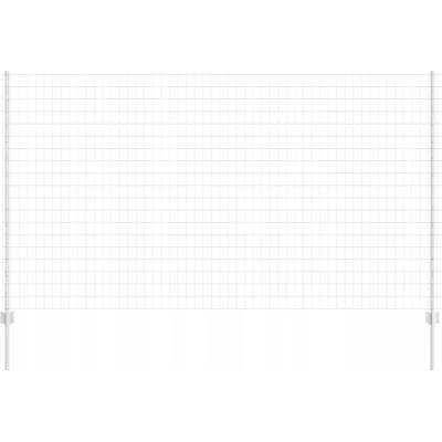 Plot se 10 sloupky, stříbrný, 1,4 x 10 m Ocel