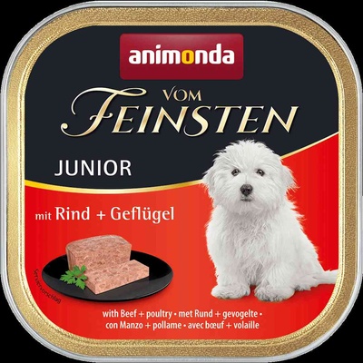 Animonda Vom Feinsten Junior Beef Poultry -Пастет с говеждо и пилешко месо, за кучета от 1 до 12 месеца, 150 гр