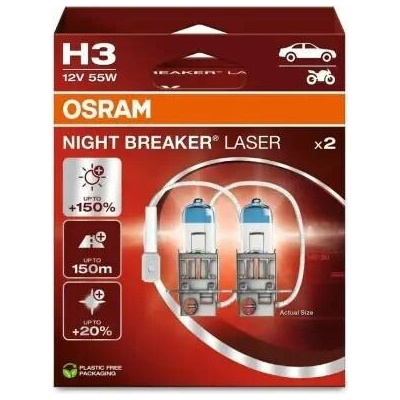 Osram Night Breaker Laser H3 PK22S 12V 55W 64151NL-2HB