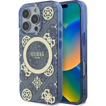 GUESS GUHMP16XH4PYEEB iPhone 16 Pro Max 6.9" blue/blue hardcase IML Peony On 4G Background MagSafe (3666339300234)