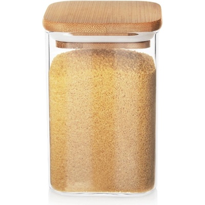Orion Dóza hranatá sklo / bambus 1,3 l