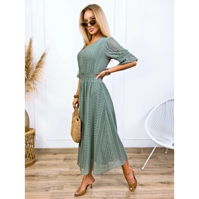 Fashionweek šaty Boho Lace It-estera Khaki