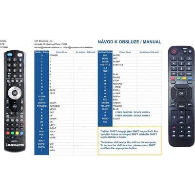 Dálkový ovladač General KAON Freesat, UPC, C03600