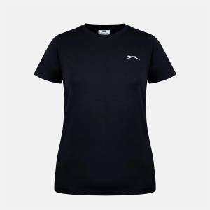 Slazenger Дамска тениска с къс ръкав Slazenger Crew Neck Tee Womens - Black