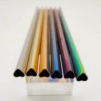 Lily & Glory Purpurová kovová slamka srdcová SK.SRD.PP 1ks