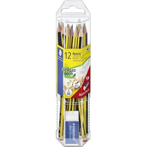 STAEDTLER Молив Noris HB + гумичка (12) (61 120P1)