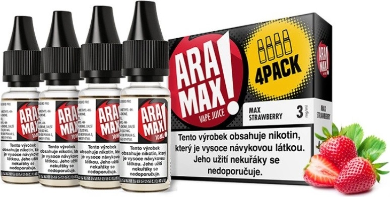 Aramax 4Pack Max Strawberry 4 x 10 ml 3 mg