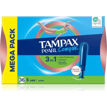 Tampax Pearl Compak Super тампони с апликатор 36 бр