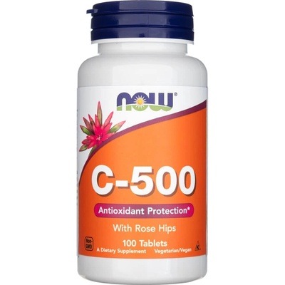 NOW Vitamín C-500 so šípkami, 100 tabliet