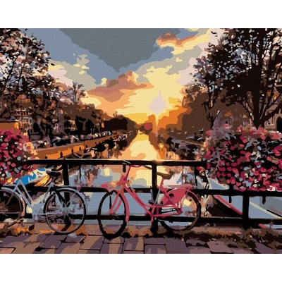 zuty Malování podle čísel Kola a květiny 100 x 80 cm bez rámu a bez vypnutí plátna 8596530001423