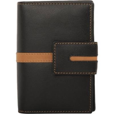 Delis Дамски портфейл, Neira PT1400, естествена кожа, Black/Maro (PT1400)